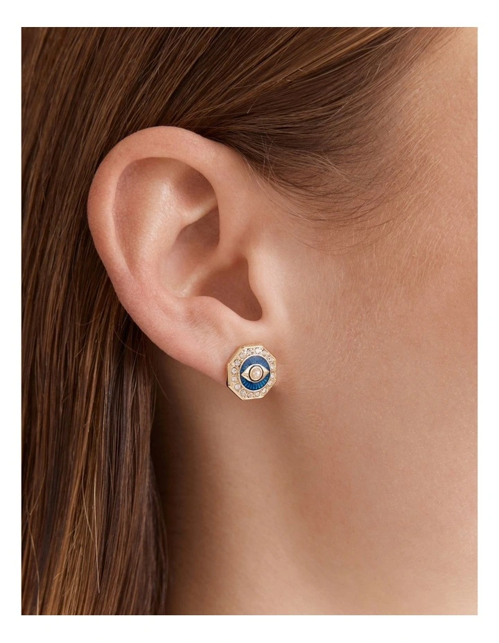 Emotional Stud Earrings in Blue image 2