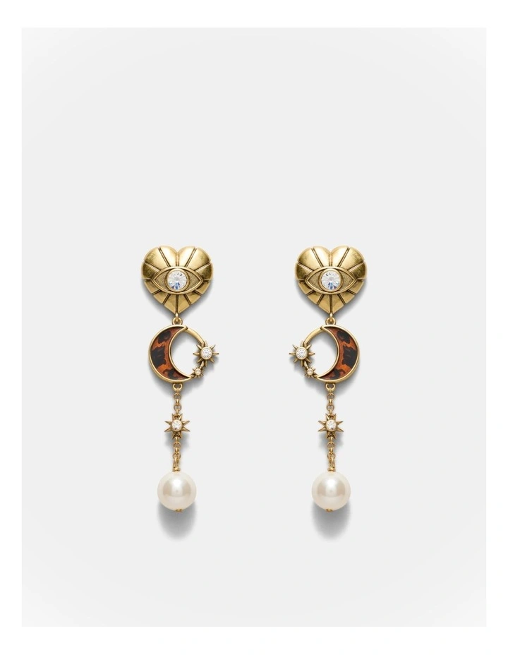 Emotional Drop Earrings in Gold image 1