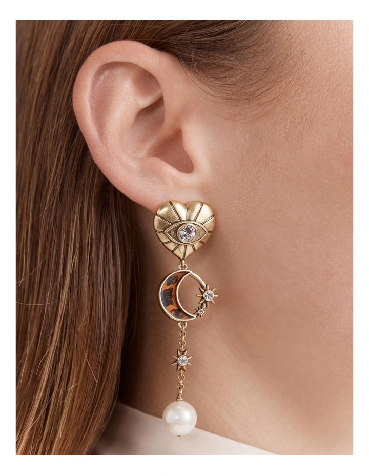 Emotional Drop Earrings in Gold image 2