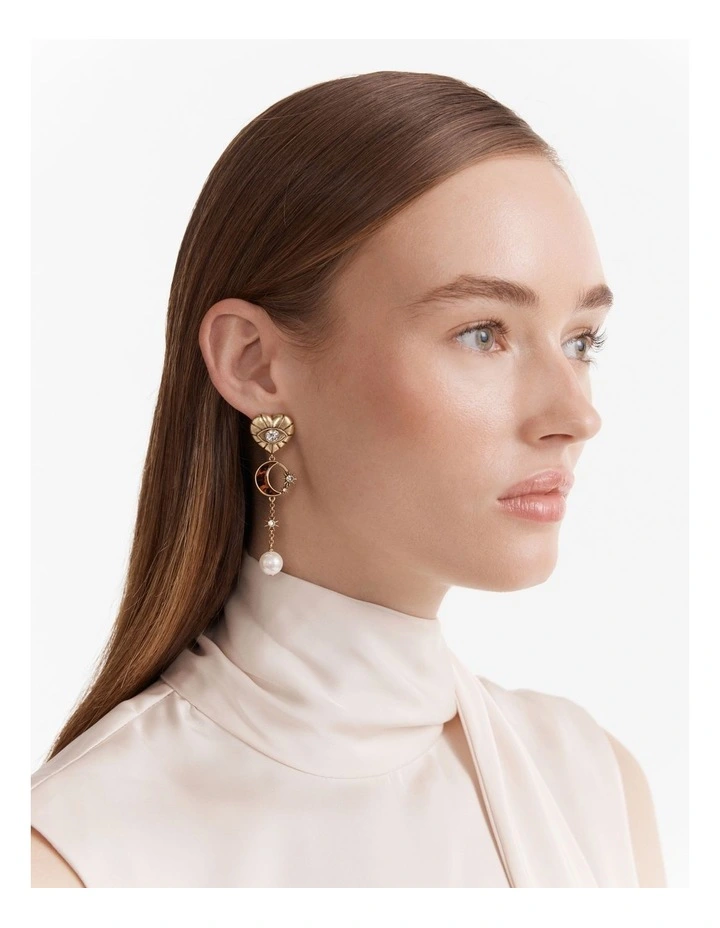 Emotional Drop Earrings in Gold image 4