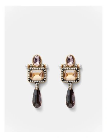 Demeanour Statement Earrings in Wine