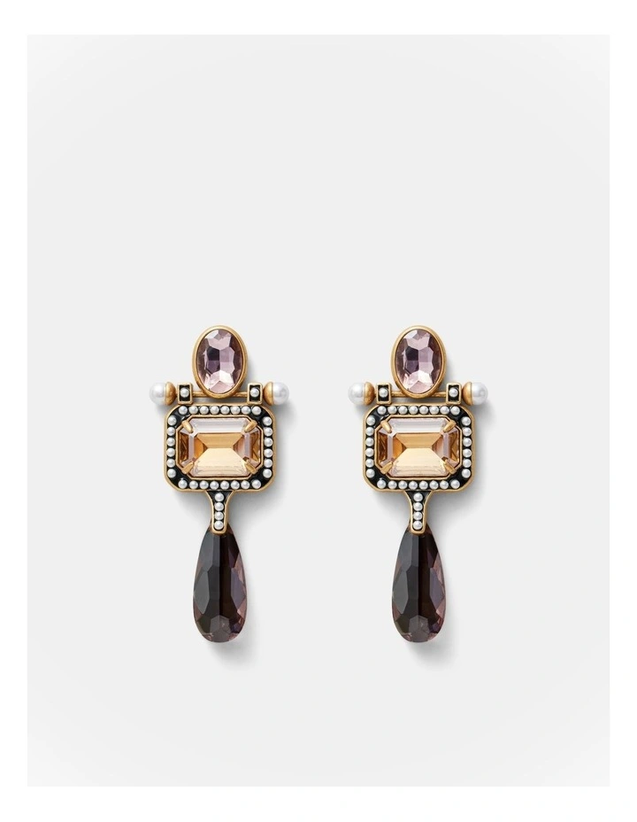 Demeanour Statement Earrings in Wine image 1