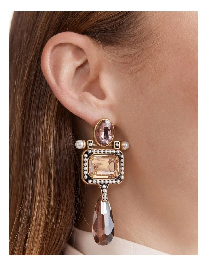 Demeanour Statement Earrings in Wine image 2