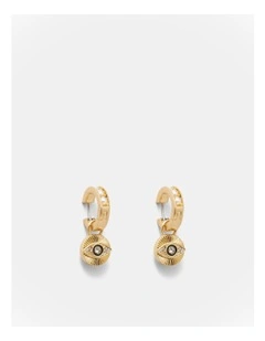 Emotively Pearl Huggie Hoop Earrings in Pearl
