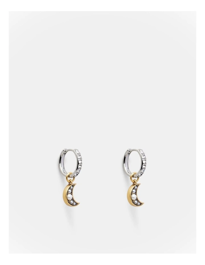 Emotional Huggie Hoop Earrings in Gold image 1