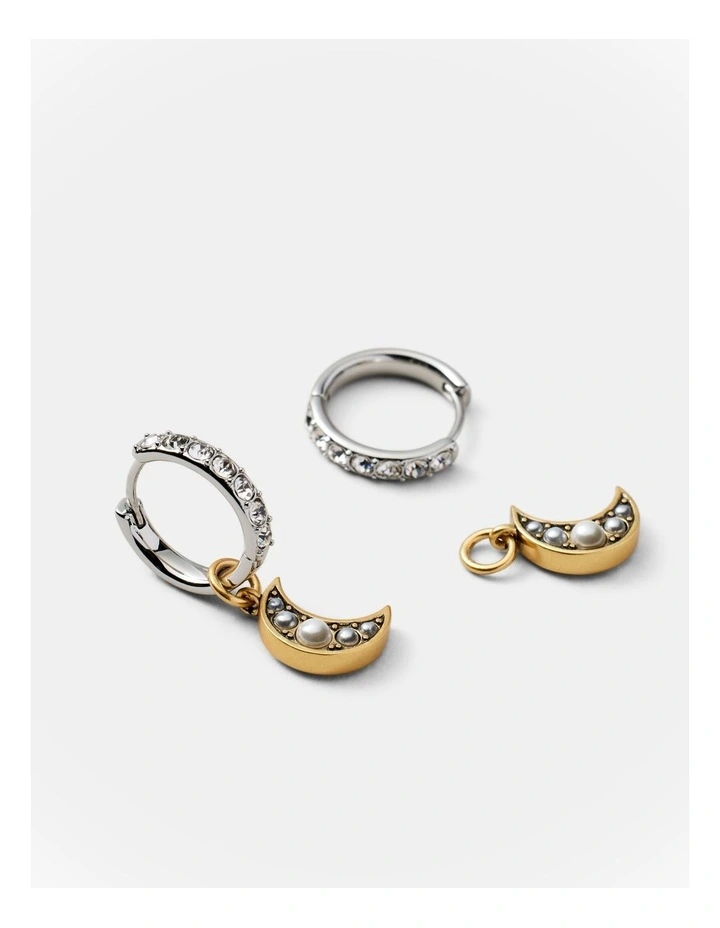 Emotional Huggie Hoop Earrings in Gold image 2