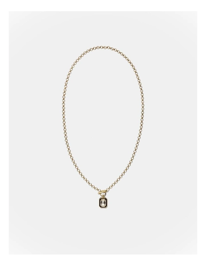 Legacy Enamel Pendant Necklace in Black image 5