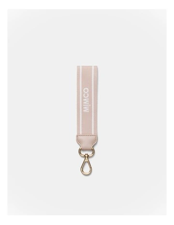 Multi Stripe Webbing Wrist Strap in Dusty Rose
