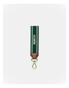 Multi Stripe Webbing Wrist Strap in Hunter Green