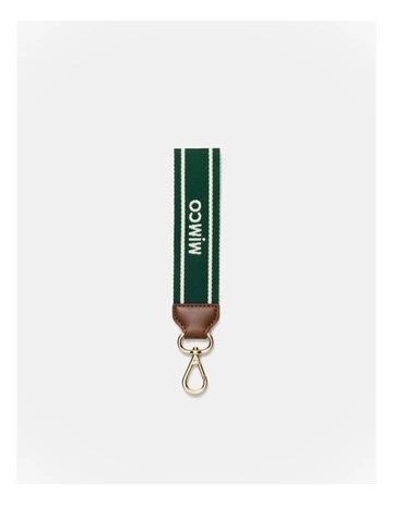 Multi Stripe Webbing Wrist Strap in Hunter Green