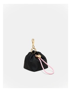 Lacey Pouch Keyring in Black Light Gold