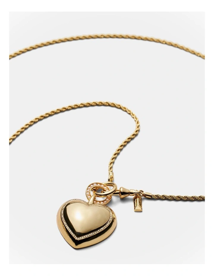 Obsessed Heart Necklace in Gold image 3