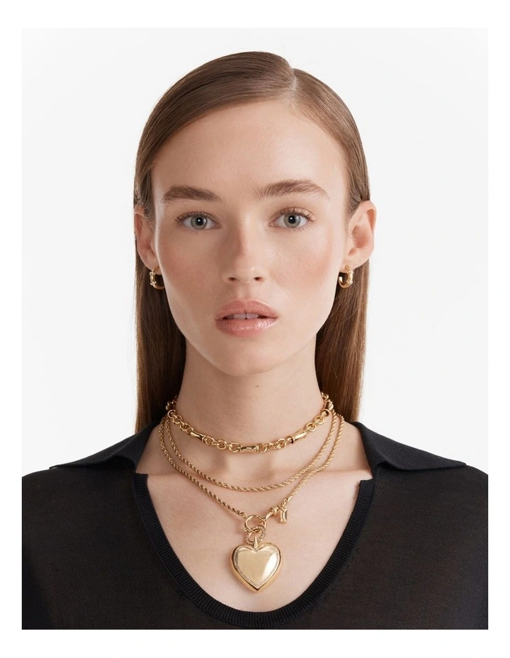 Obsessed Heart Necklace in Gold image 6