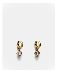 Demeanour Huggie Hoop Earrings in Wine