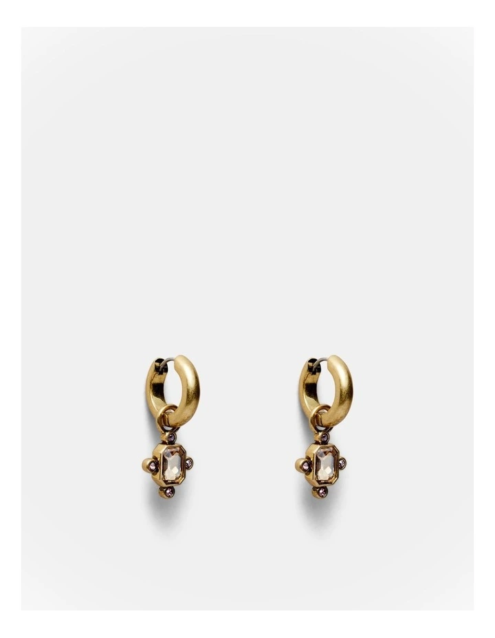 Demeanour Huggie Hoop Earrings in Wine image 1