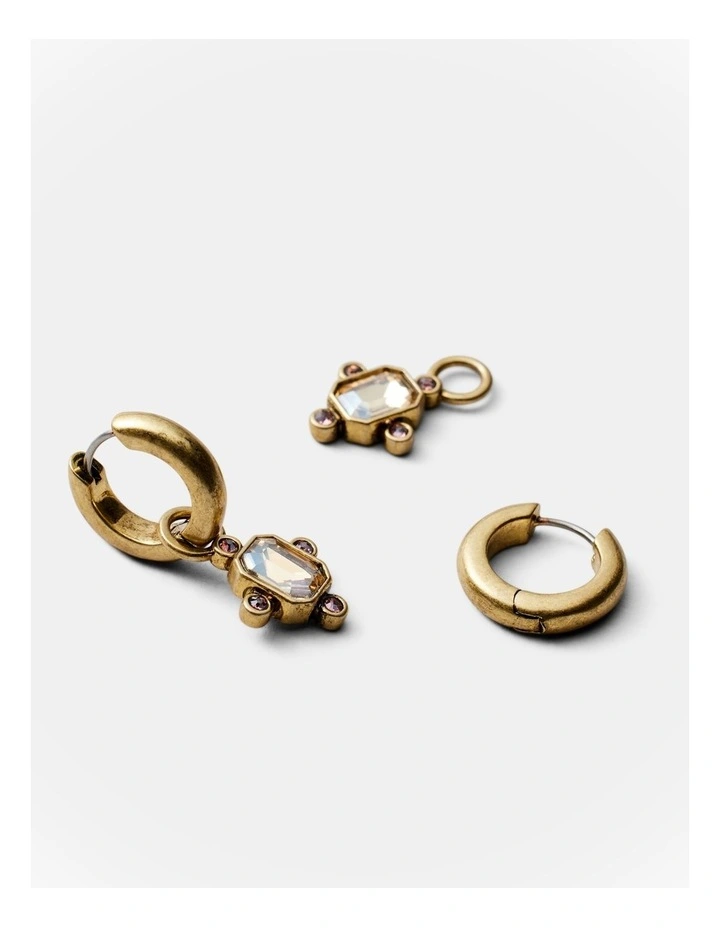 Demeanour Huggie Hoop Earrings in Wine image 3