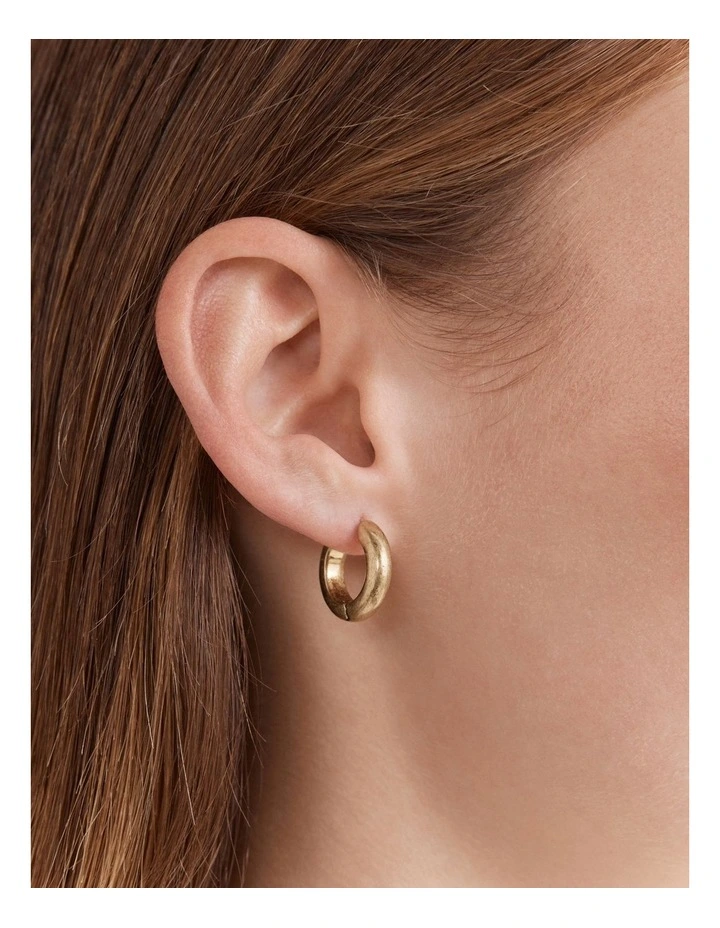 Demeanour Huggie Hoop Earrings in Wine image 4