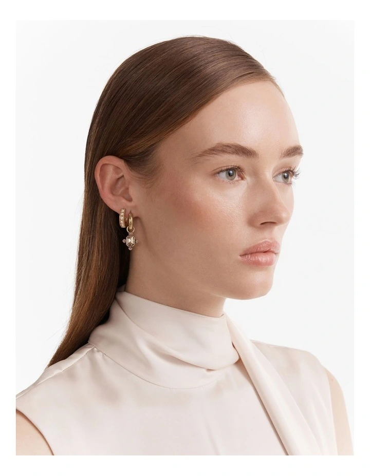 Demeanour Huggie Hoop Earrings in Wine image 6