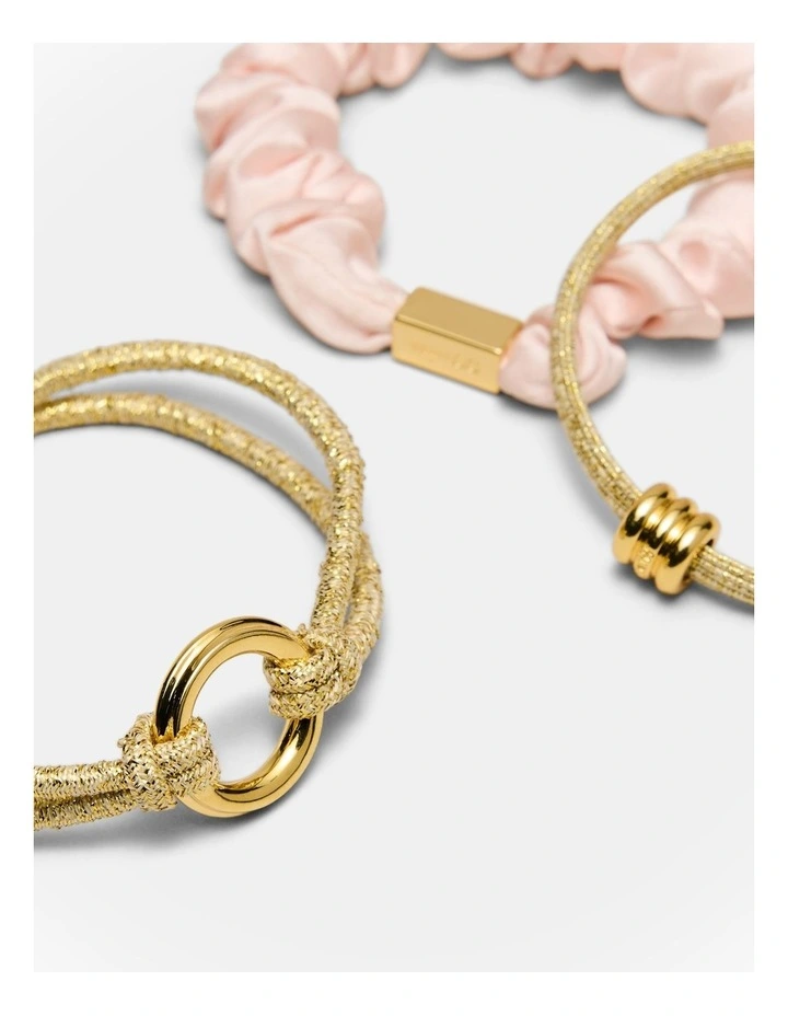 Sensation Hair Tie Set in Gold image 3