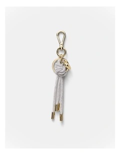 Sparkle Knot Bag Charm in Silver