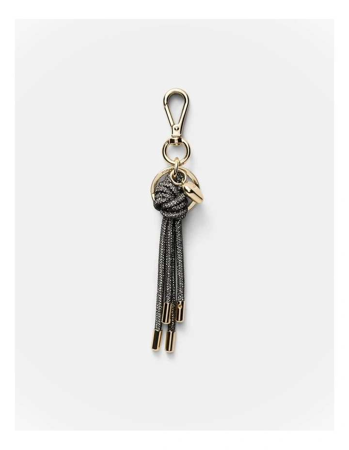 Sparkle Knot Bag Charm in Black image 1