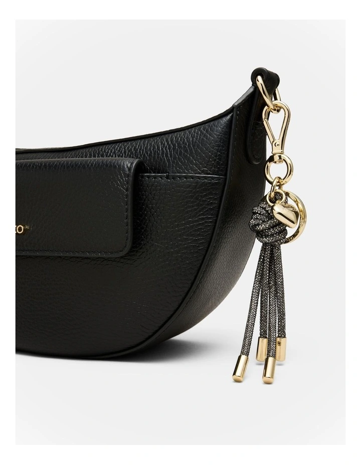 Sparkle Knot Bag Charm in Black image 2