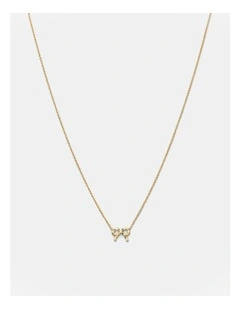 Baby Bow Necklace in Gold