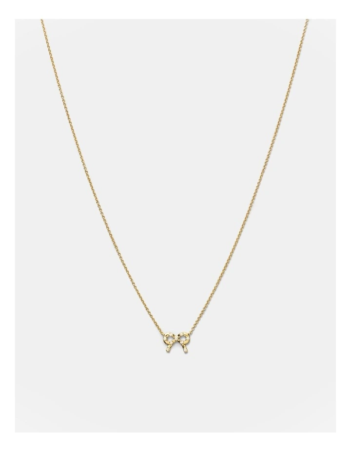 Baby Bow Necklace in Gold image 1
