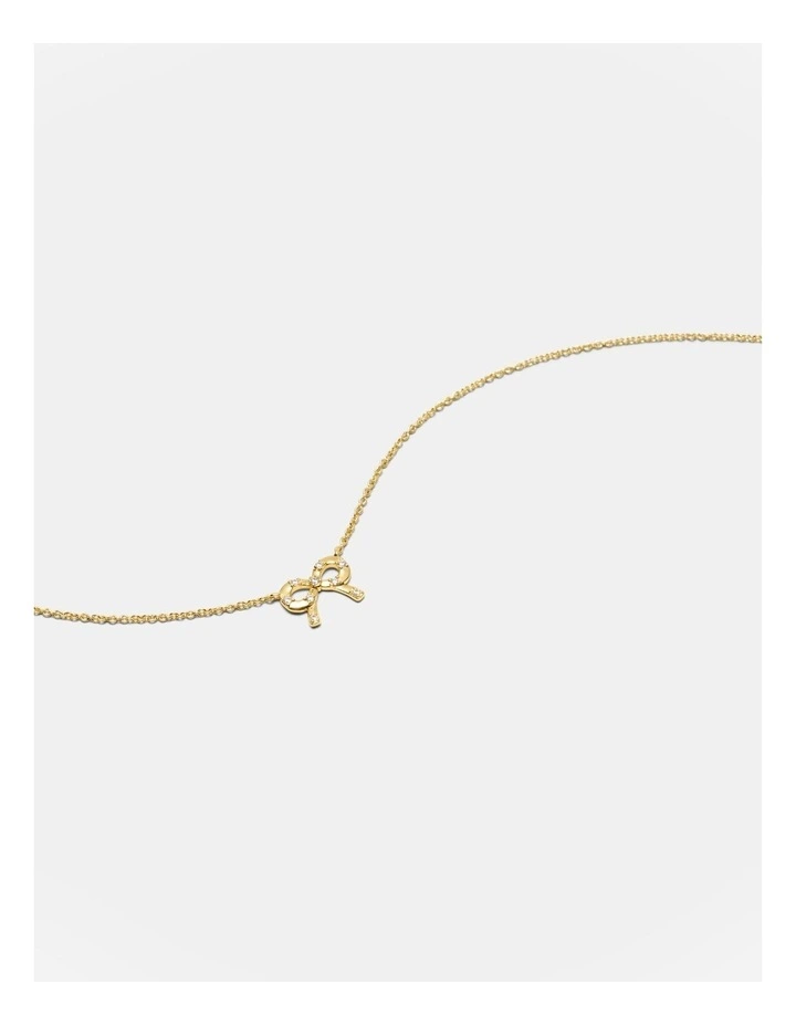 Baby Bow Necklace in Gold image 3
