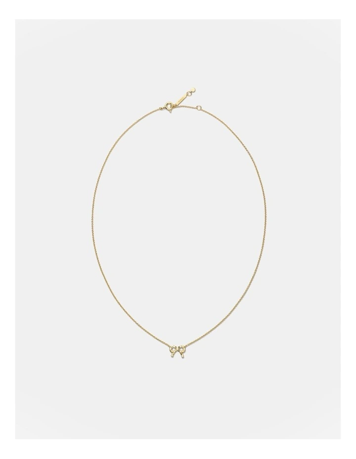 Baby Bow Necklace in Gold image 4