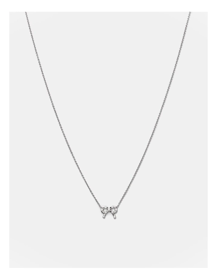 Baby Bow Necklace in Silver image 1