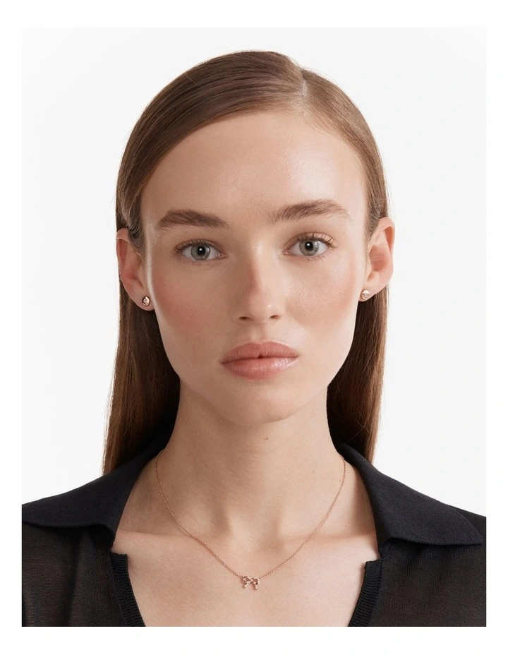 Baby Bow Necklace in Rose Gold image 2