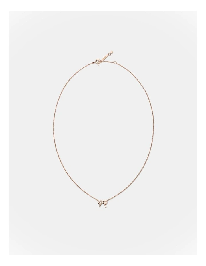 Baby Bow Necklace in Rose Gold image 4
