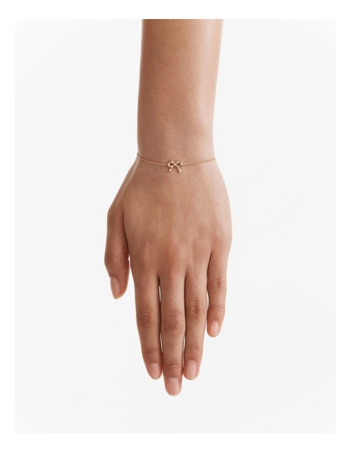 Baby Bow Bracelet in Gold image 2