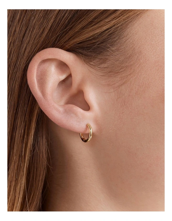 Evil Eye Hoop Earrings in Gold image 4