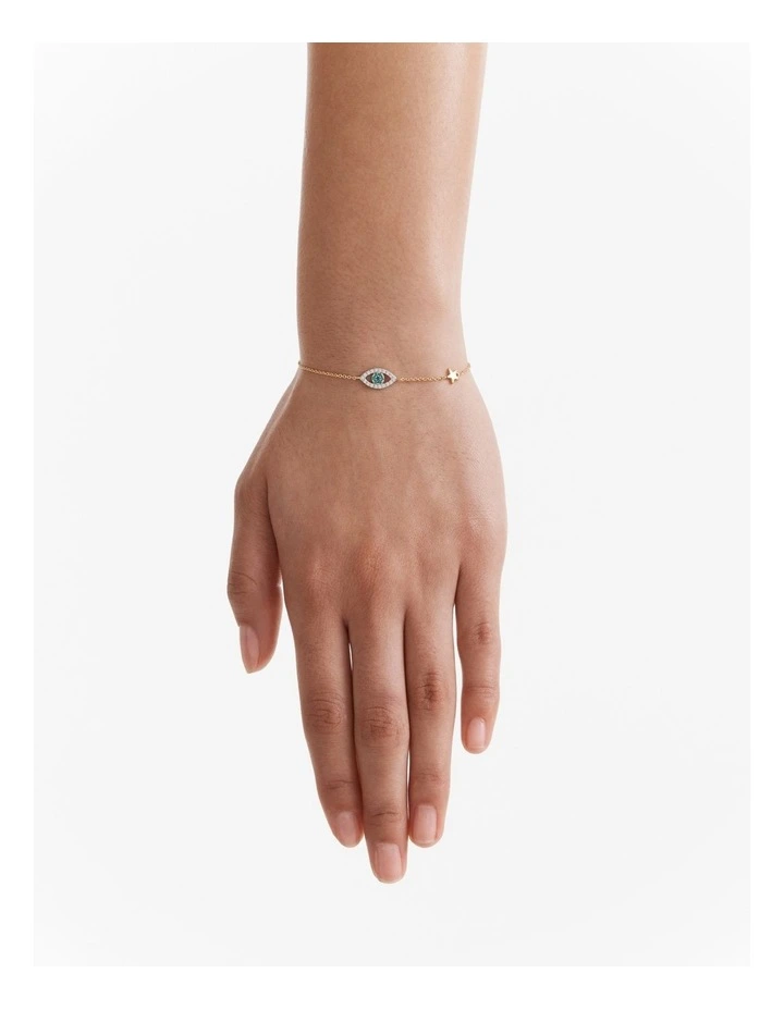 Evil Eye Bracelet in Gold image 2