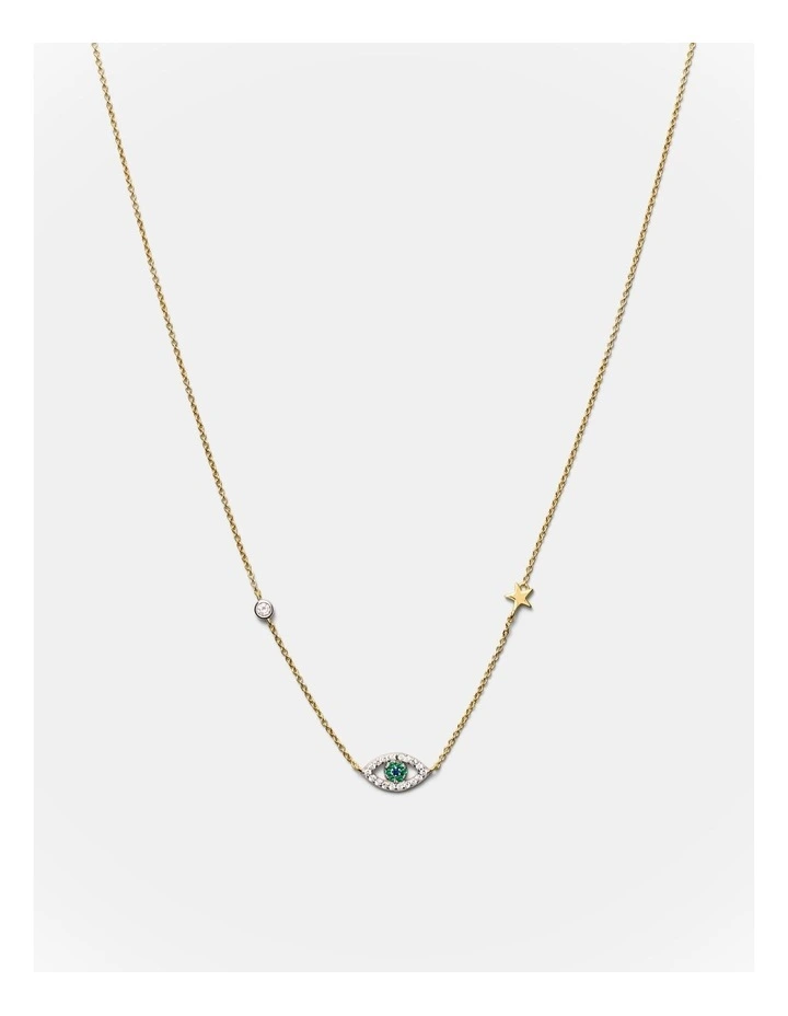 Evil Eye Necklace in Gold image 1