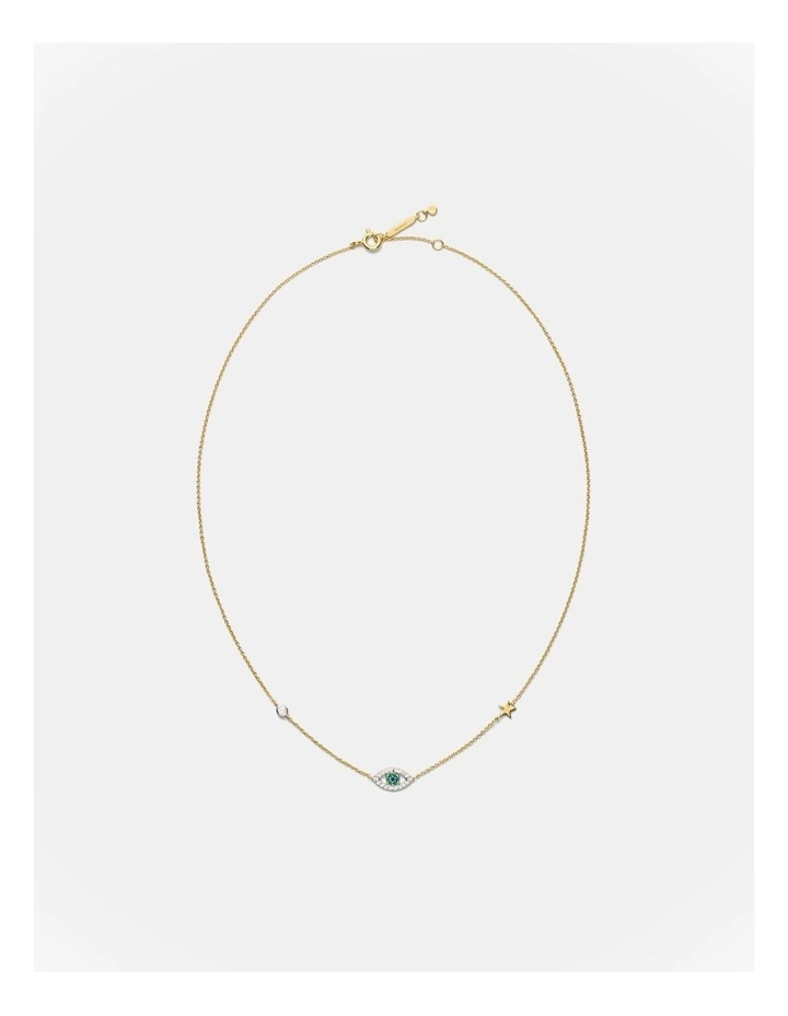 Evil Eye Necklace in Gold image 4