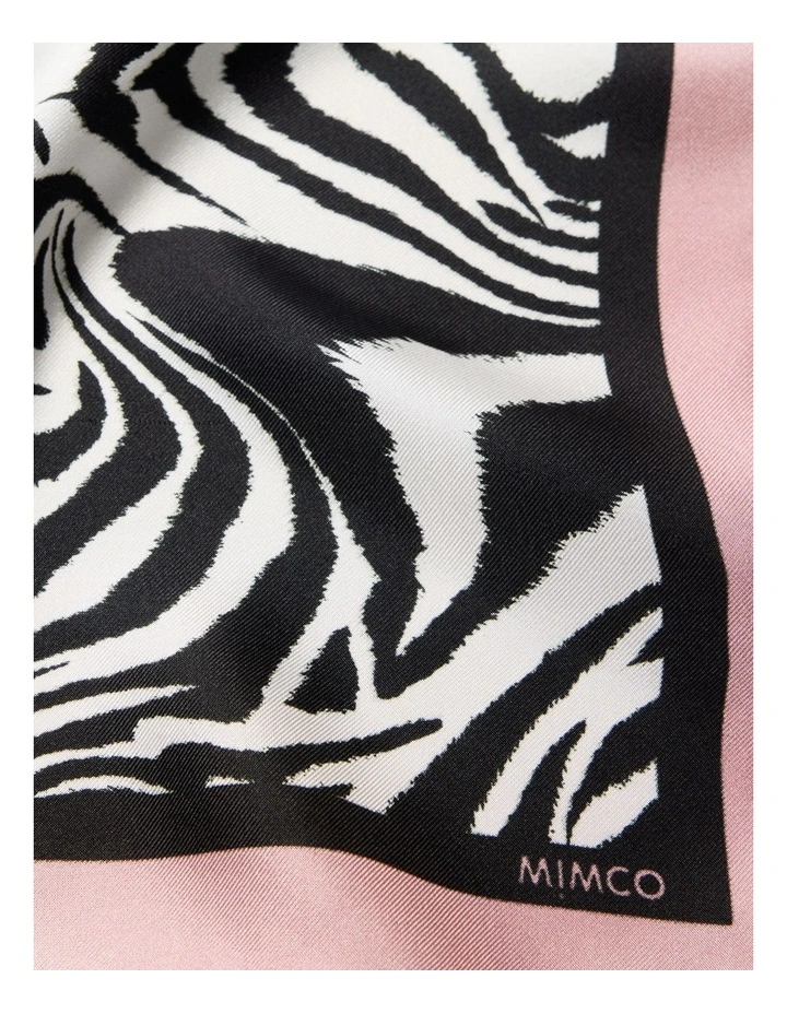 Zebra Square Scarf in Multicolour image 3