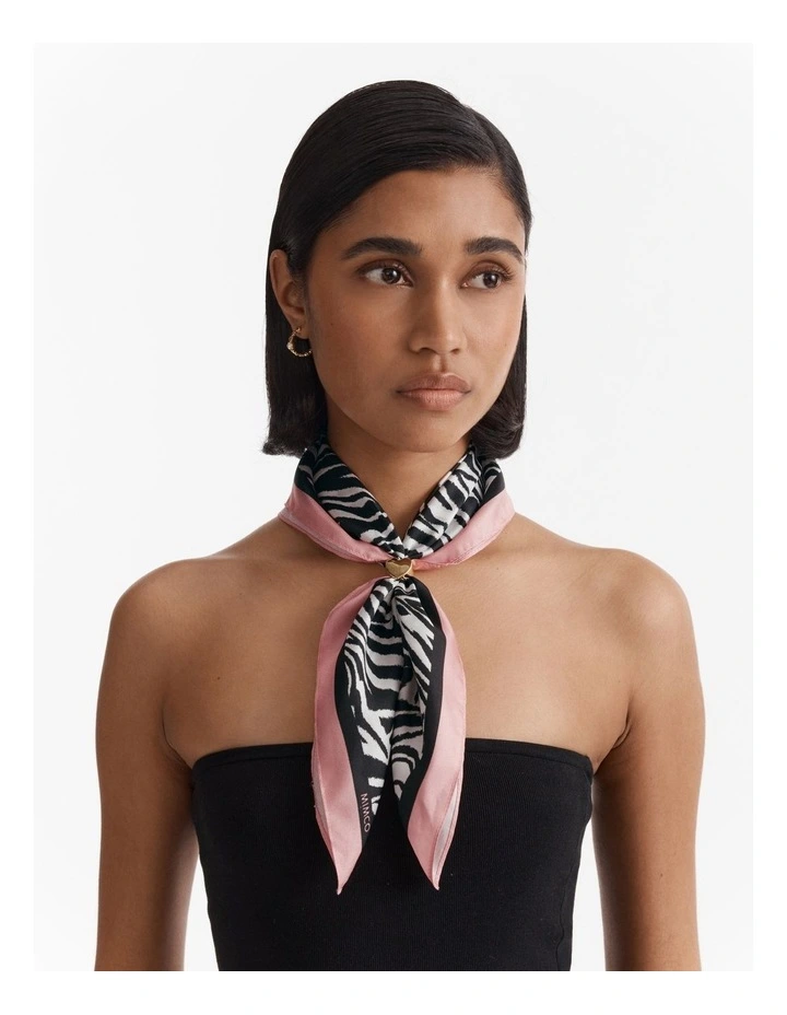 Zebra Square Scarf in Multicolour image 4