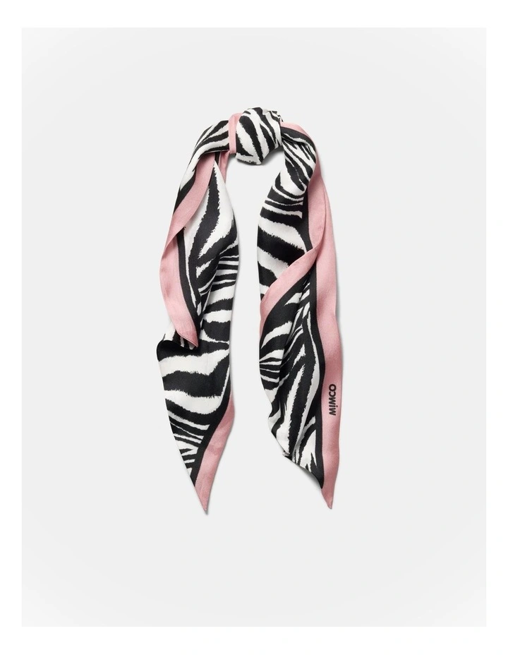 Zebra Thin Scarf in Multi image 1