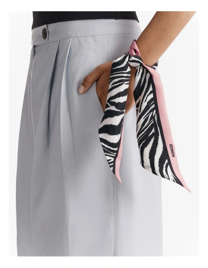 Zebra Thin Scarf in Multi image 4
