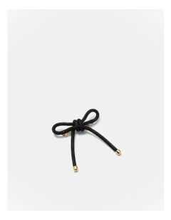 Glam Bow Hair Barrette in Black