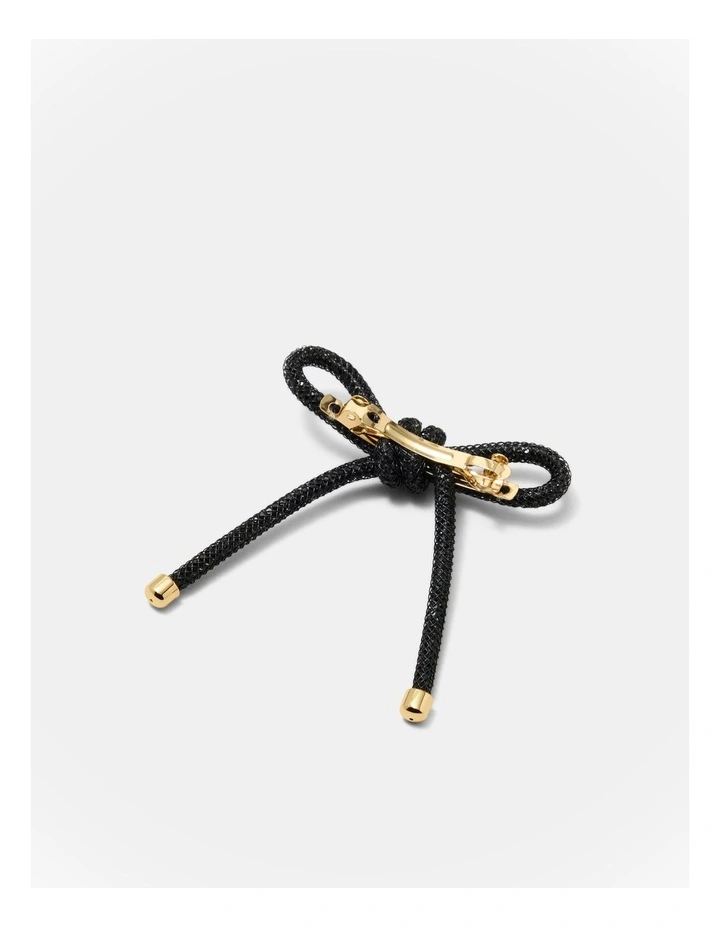 Glam Bow Hair Barrette in Black image 3