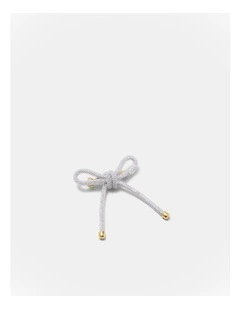 Glam Bow Hair Barrette in Crystal