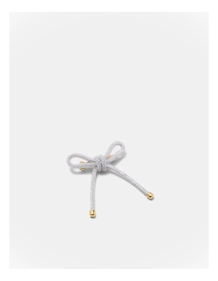 Glam Bow Hair Barrette in Crystal image 1