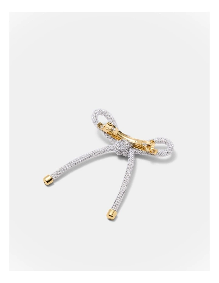 Glam Bow Hair Barrette in Crystal image 3