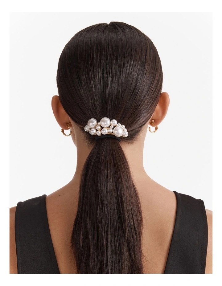 Pearly Hair Tie in Pearl image 2