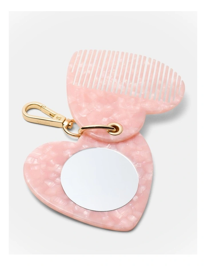 Lovely Hair Comb Keyring in Petal image 3