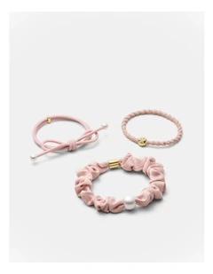 Lovely Hair Tie Set in Petal